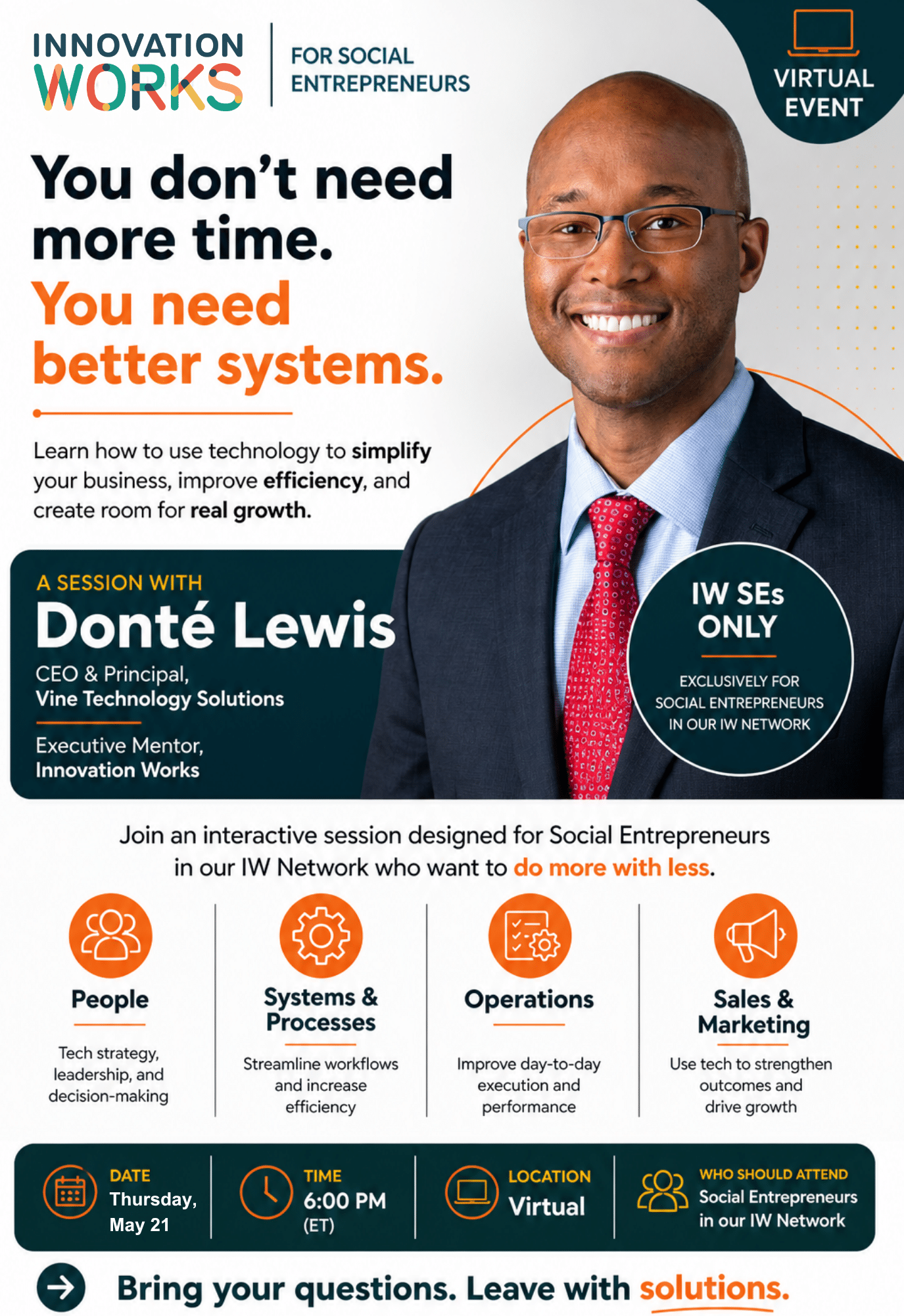 A Session with Donté Lewis flyer